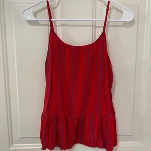 Maurices Red Peplum Camisole Top